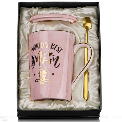 Best Mom Ever - Pink Marble Mug Gift Set
