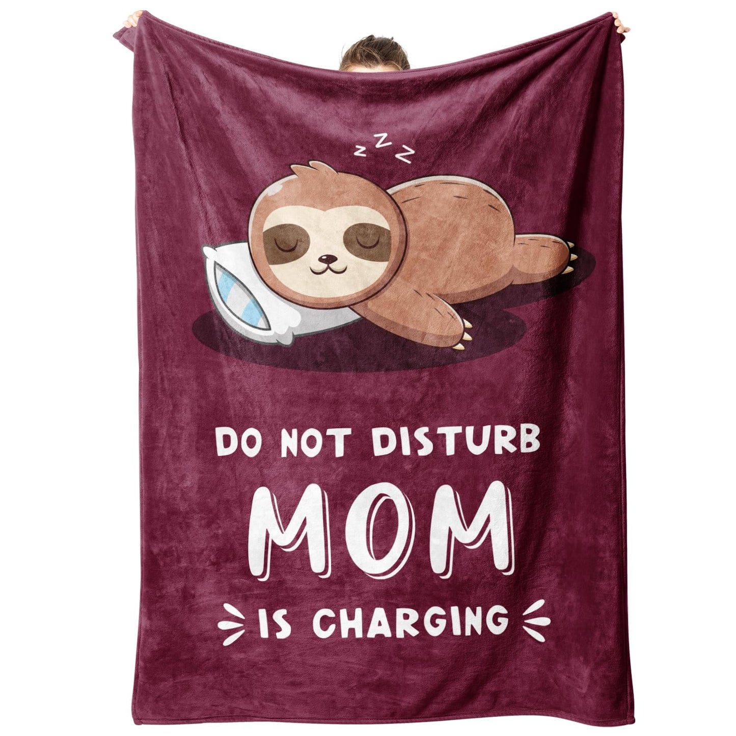 Mom's Hug Sloth Throw Blanket - Soft & Comfy