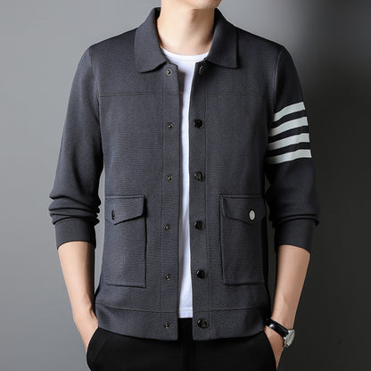 Chic Men's Knit Jacket