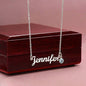 Custom Name Necklace with Birthstone