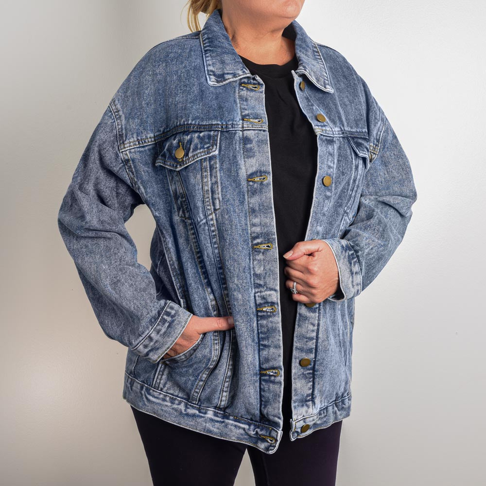 KP Oversized Women's DTG Denim Jacket