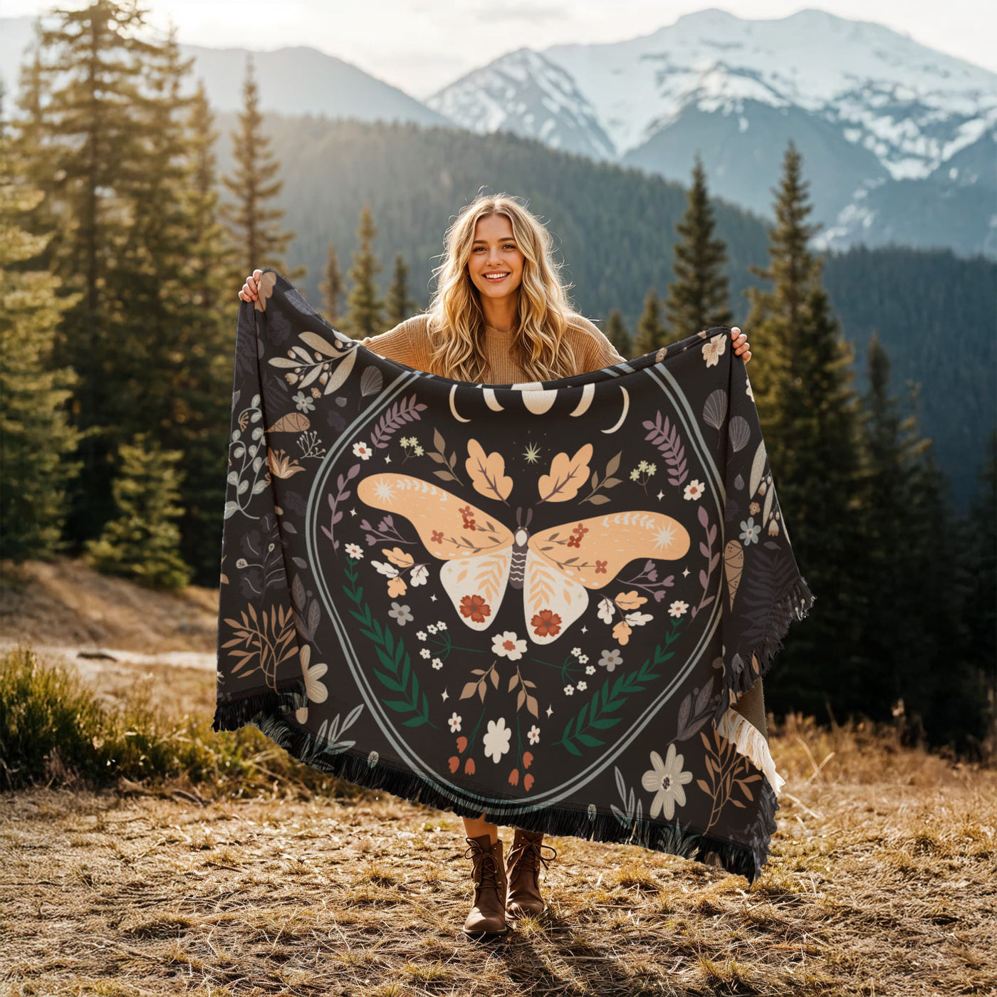 Butterfly Woven Blanket