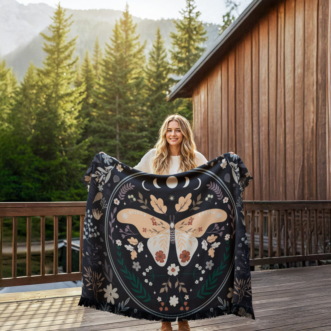 Butterfly Woven Blanket